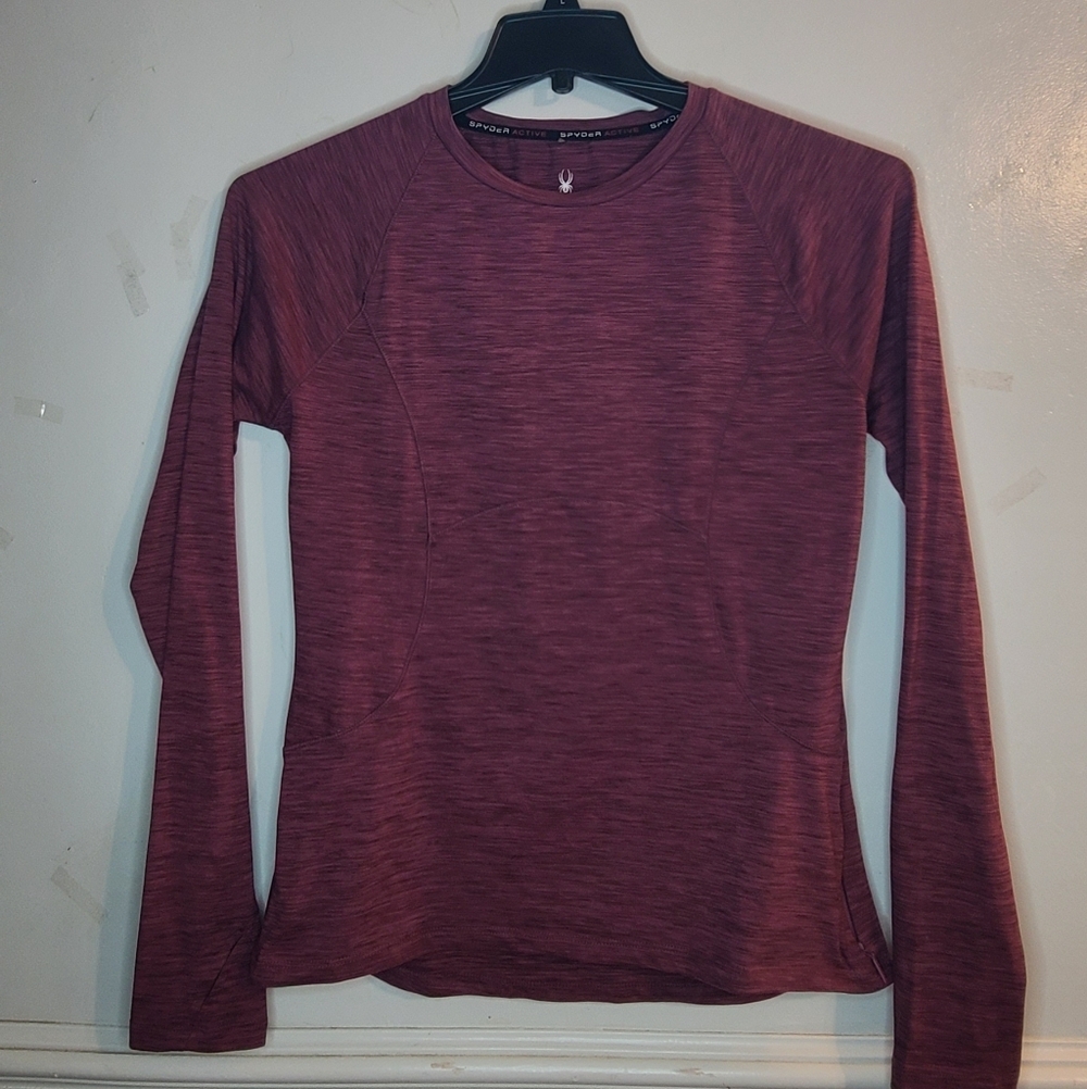 Spyder Women's Long Sleeve Top - Burgundy